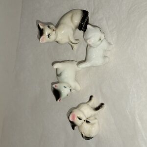 Vintage cat kitten figurines - porcelain ceramic vintage cat figurines